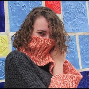 Homemade Orange and Peach Scarf